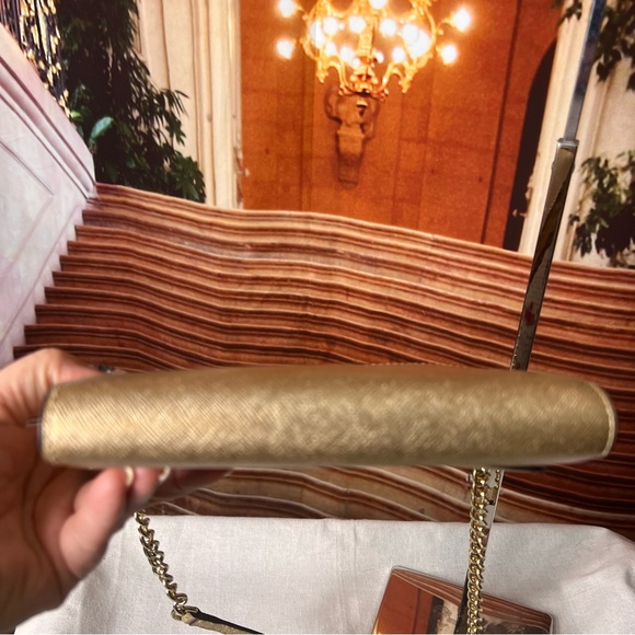 Michael Kors Jet Set Travel Shimmer Gold Crossbody Bag, Saffiano Leather 💋🤩 - Picture 6 of 16